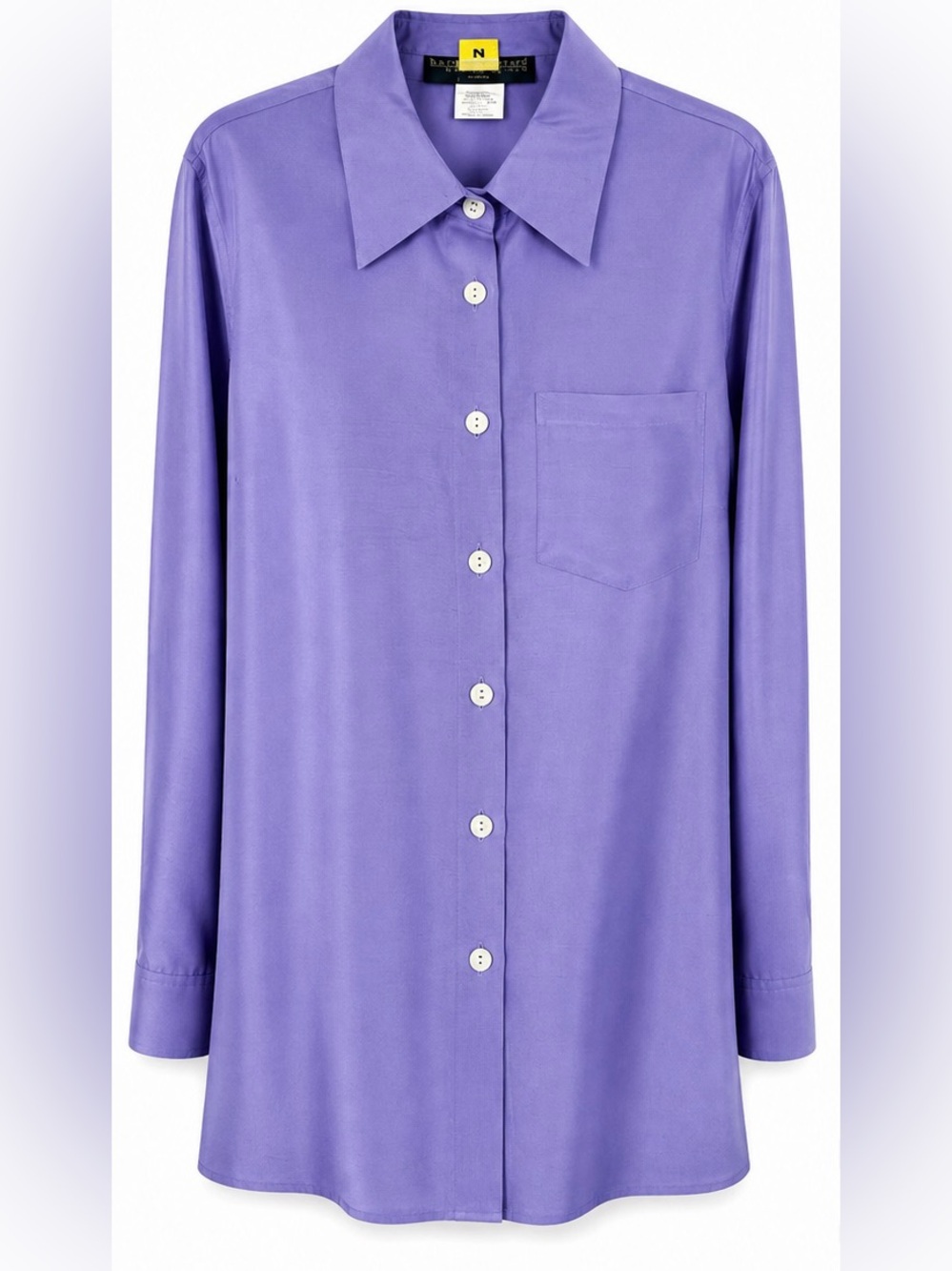 Harve Benard Lavender Button-Front Silk Blouse, excellent condition, size 16W